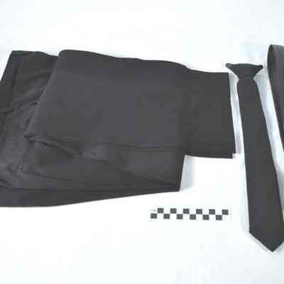 Navy blue formal dress uniform - pants, tie and belt