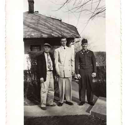 Martin D. Welsh, Sr., Bobby Linden Welsh, and Harold "Skip" Welsh in uniform, undated c. 1940s: IMG2025.026.001 (19)