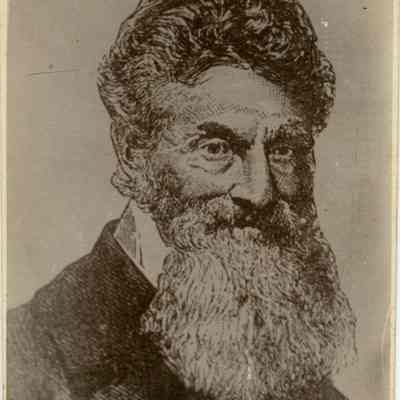 Drawing showing John Brown with beard