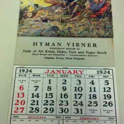 Hyman Viener 1924 calendar