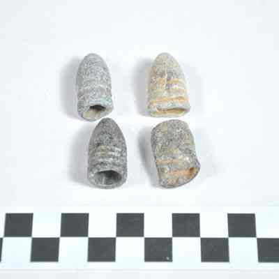Four Civil War era minie bullets