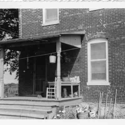 Milton residence on Summit Point Road - back porch - 1954