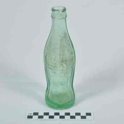 Light green, classic design, glass Coca-Cola bottle