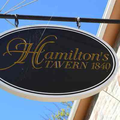 Hamilton's Tavern 1840 hanging sign