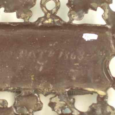 Cast iron hanging match safe