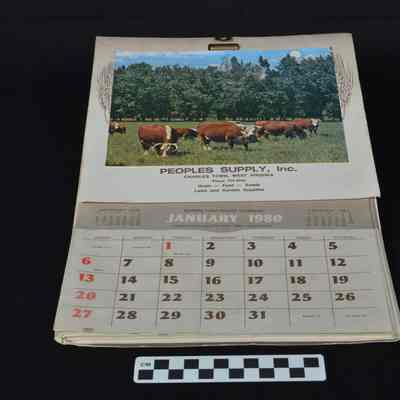 Peoples Supply, Inc. 1980 Modern Farm Pocket Calendar