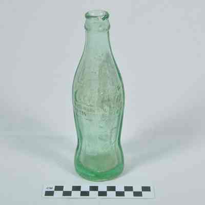 Light green, classic design, glass Coca-Cola bottle