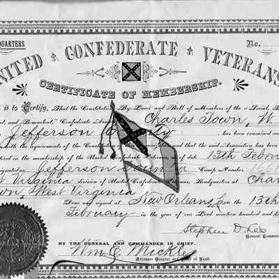 United Confederate Veterans certificate