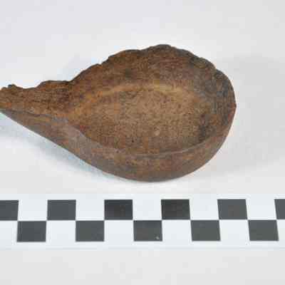 Small iron pan from betty or fat lamp