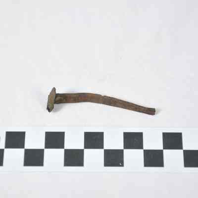 Wrought iron nail from the Peter Burr House