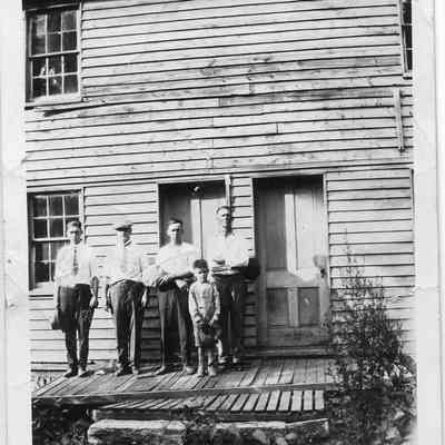 Joe Milton, Frank Hill, Sam Milton, Johnnie Hill, Charles Milton (in front)