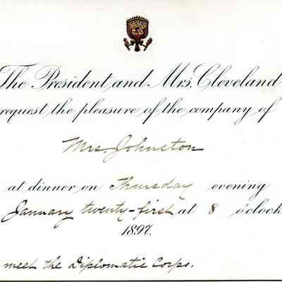 Harriet Lane Johnston invitation