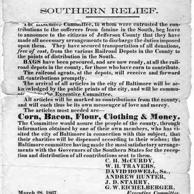 Southern relief leaflet