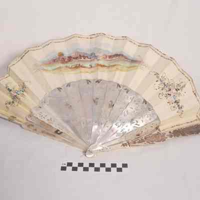 Painted paper fan