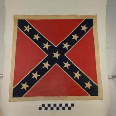 Small Confederate battle flag with crossed stars and bars