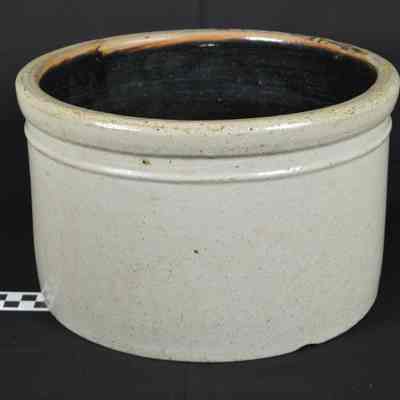 Glazed stoneware crock