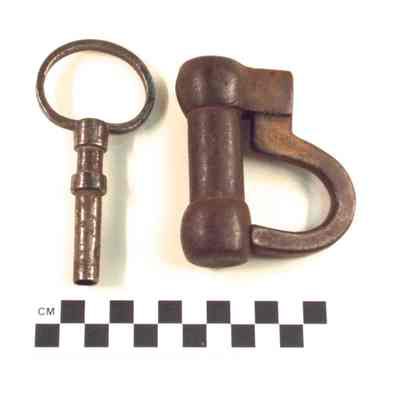 Iron screw lock with key