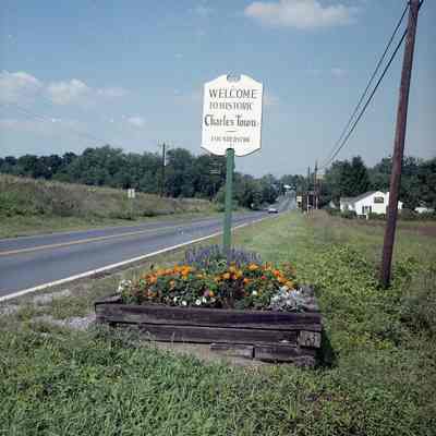 Welcome sign on Rt. 340