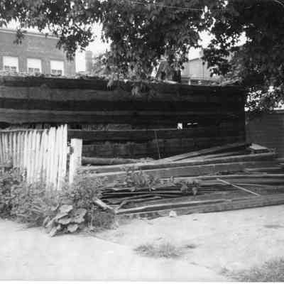 Log house taken down in 1975