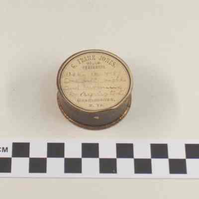 G. Frank Jones pharmacist pill box