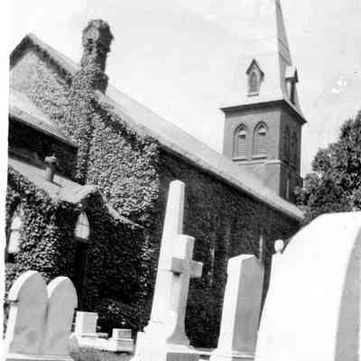 Zion Episcopal Church exterior view with no steeple