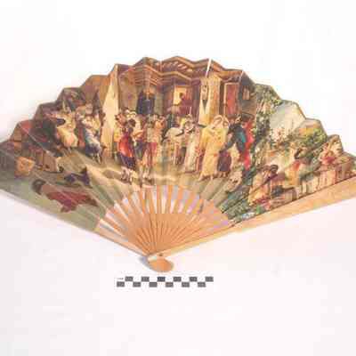 Paper and wood fan