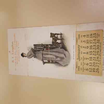 Calendar advertising B. F. Langdon store