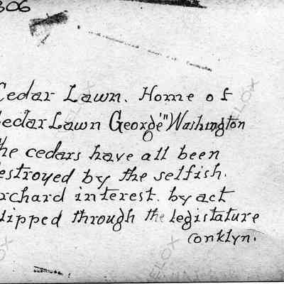 Cedar Lawn, 1928: Origformat: Other