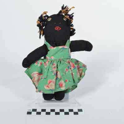 Handmade African American sock doll