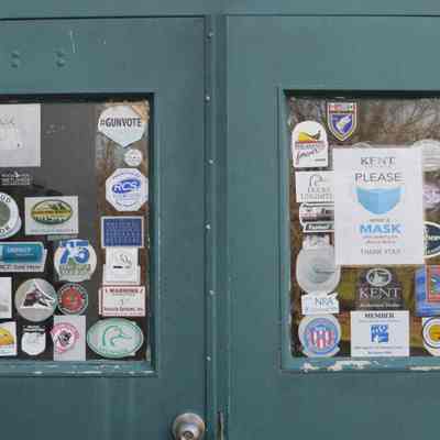 Pandemic sign at Kent Cartridge