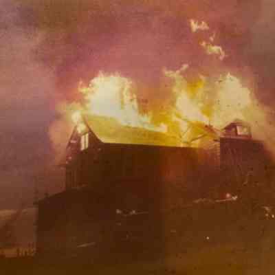 Side view of Rod and Gun Club fire