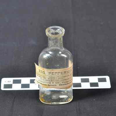 Clear glass pharmacy bottle