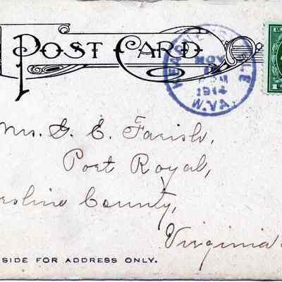 Street Scene Postcard Back