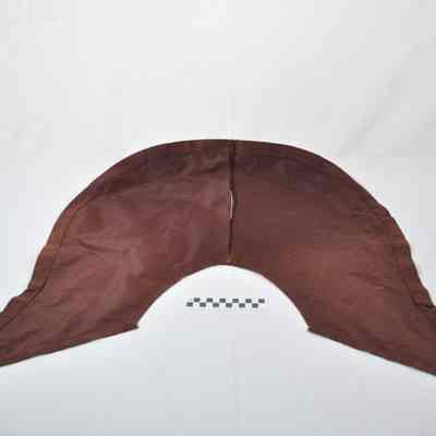 Brown silk dress with cape