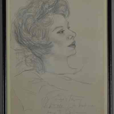 Pencil drawing of Antoinette Payne