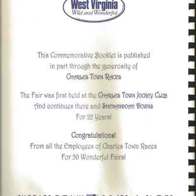 50th Anniversary Souvenir Book Back Cover