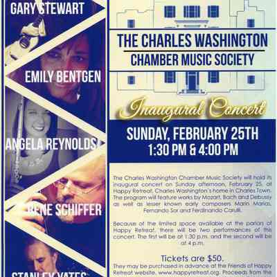 Charles Washington Chamber Music Society concert flyer