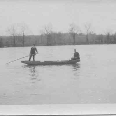 Norman Gray & Joe Milton on Shenandoah River - c1920