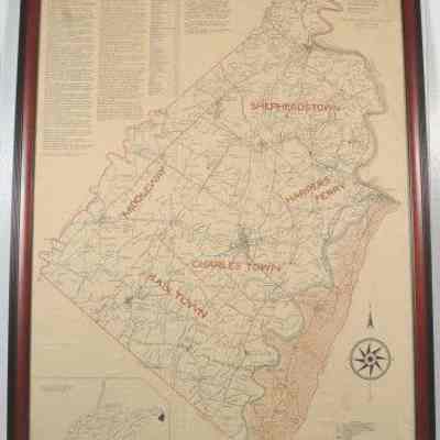 Map of Jefferson County West Virginia circa 1920