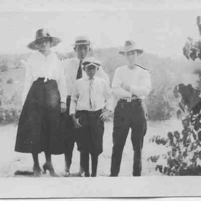 Jane Gardner, Joe Milton (in back), Lawrence Orr & Howard Gardner - 1919