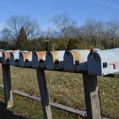 Mail boxes on Leetown Road
