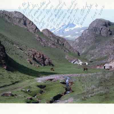 Mountain valley photo with inscription to Wayne Lloyd