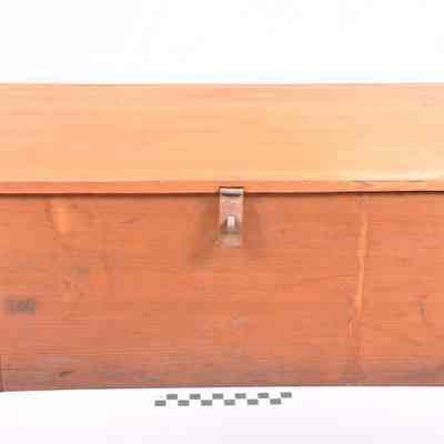 Wood box edged in copper