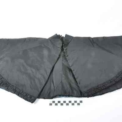 Black silk cape worn by Emily Jane Blessing