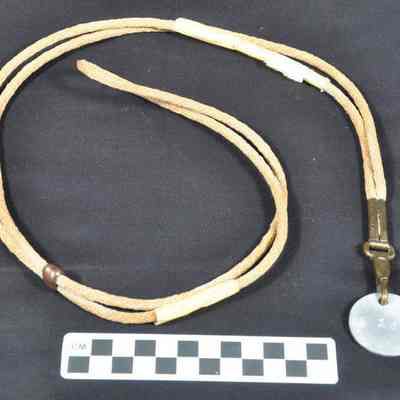 World War I circular, aluminum identification tag