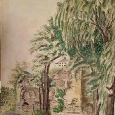 View of Bird-Brady House, Watercolor