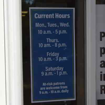 Jefferson County Museum and Charles Town Library COVID-19 pandemic signs