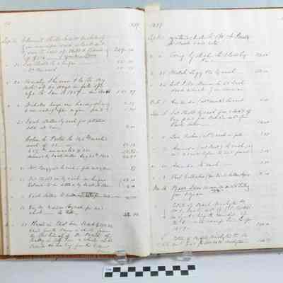 Leather bound journal of Colonel Lewis Washington
