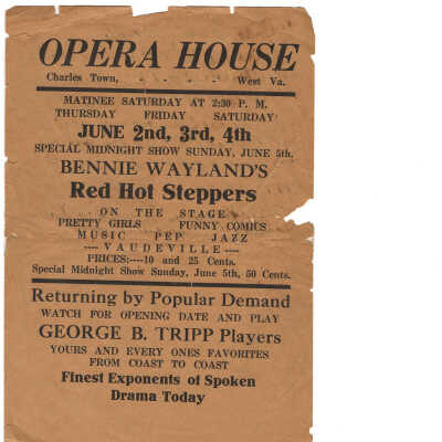 Handbill for the Red Hot Steppers