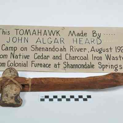 Tomahawk made from slag at Shannondale iron furnace